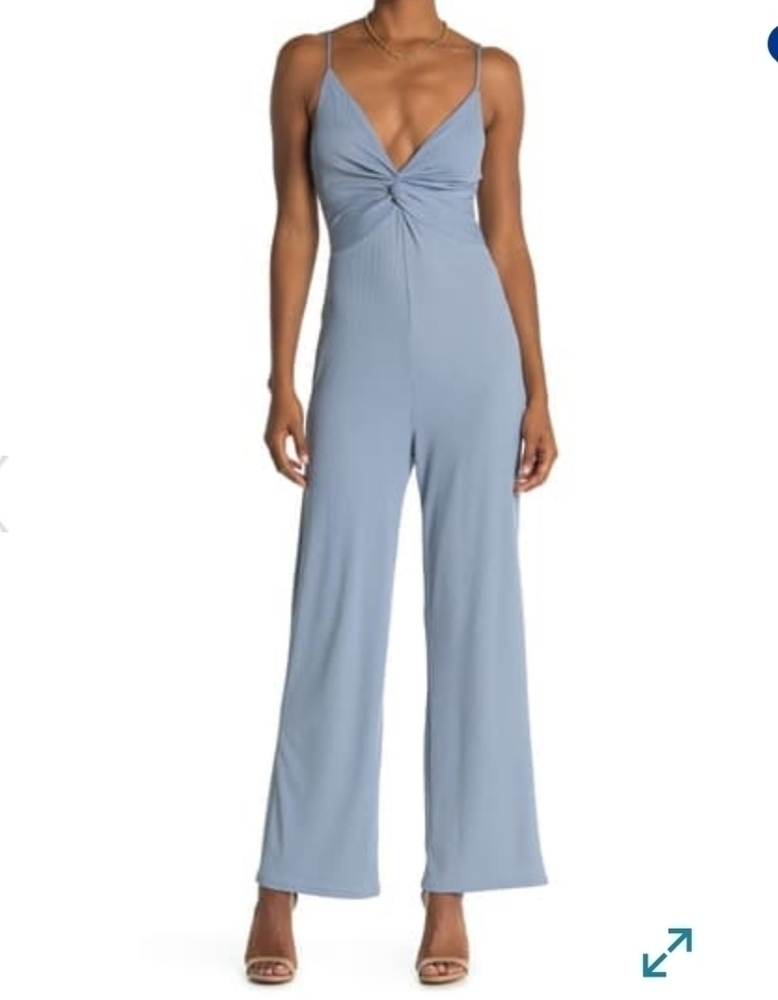 NSR Stevie Twist Front Plunge Neckline Jumpsuit